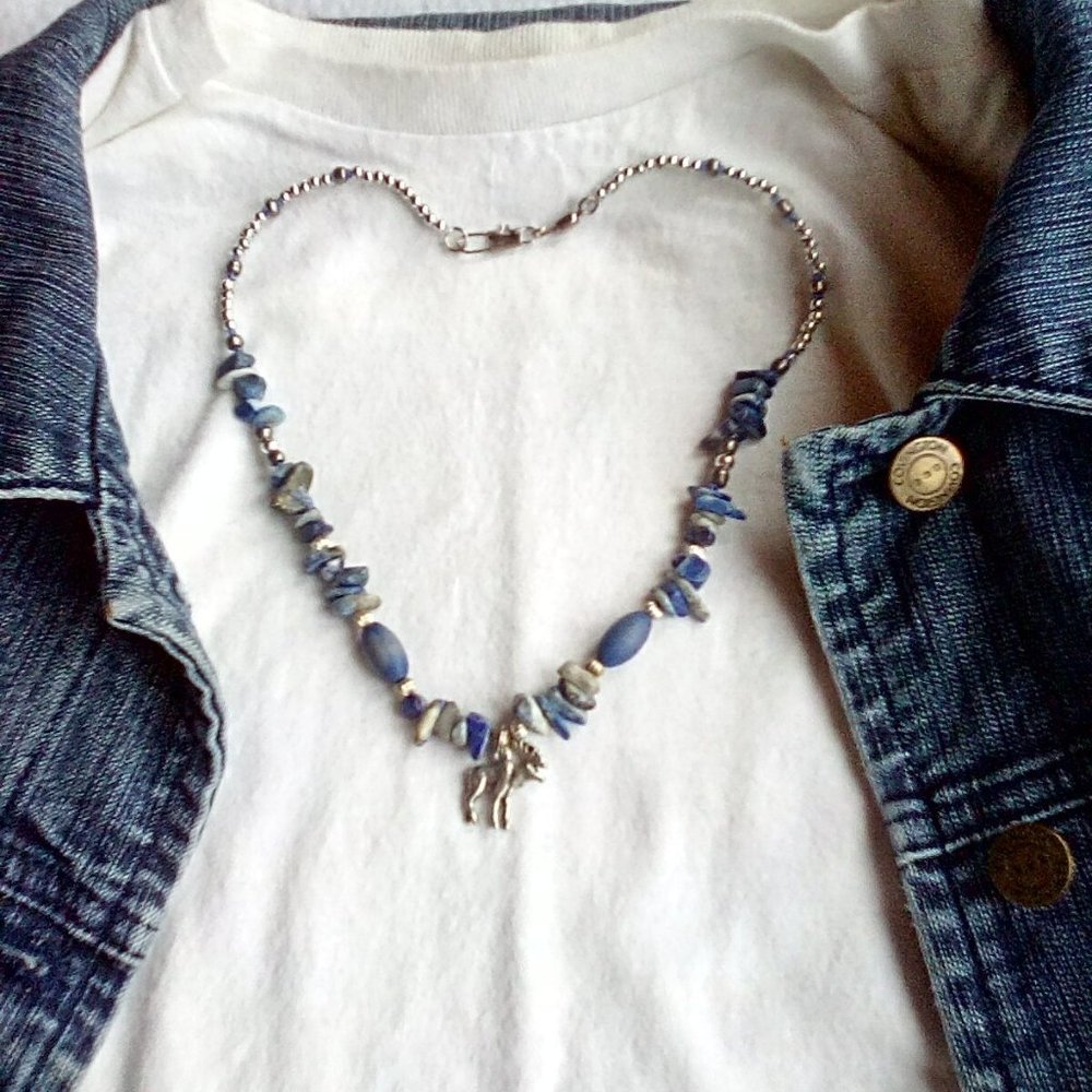 Women's Denim Style Necklace